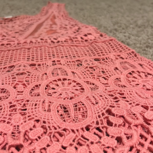 Beautiful pink lace top. Like new only worn once. - Picture 2 of 3